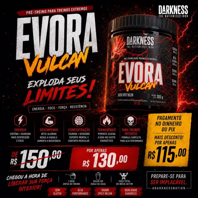 Arte de oferta dos pré-treinos Darkness